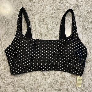 Wide strap scoop bikini top